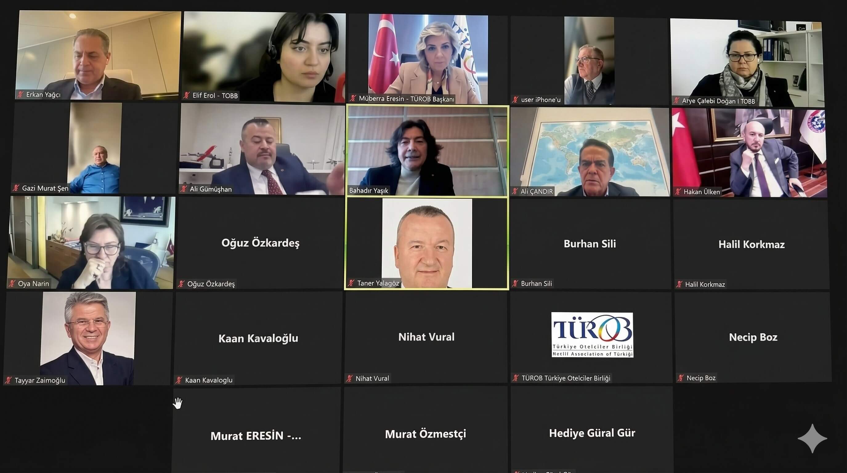 TOBB Türkiye Turizm Meclisi Toplantısı Erkan Yağcı Başkanlığında Gerçekleştirildi